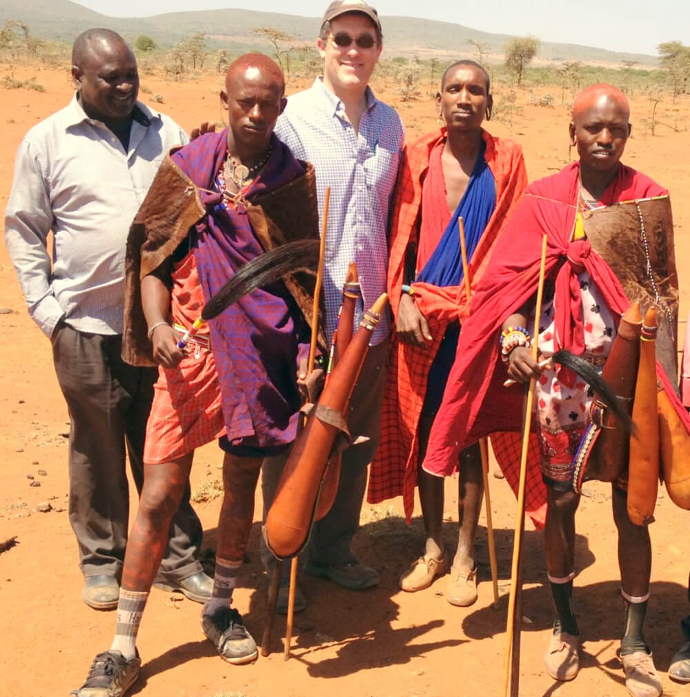 Tuke and Maasai warriors